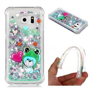 Heart Frog Lion Dynamic Liquid Glitter Sand Quicksand Star TPU Case for Samsung Galaxy S6 Edge G925