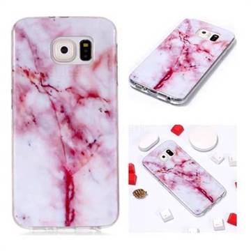 Red Grain Soft TPU Marble Pattern Phone Case for Samsung Galaxy S6 Edge G925