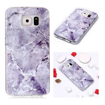 Light Gray Soft TPU Marble Pattern Phone Case for Samsung Galaxy S6 Edge G925