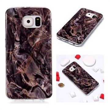 Brown Soft TPU Marble Pattern Phone Case for Samsung Galaxy S6 Edge G925