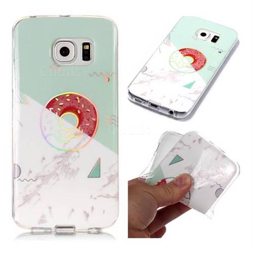 Donuts Marble Pattern Bright Color Laser Soft TPU Case for Samsung Galaxy S6 Edge G925