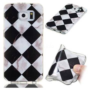 Black and White Matching Soft TPU Marble Pattern Phone Case for Samsung Galaxy S6 Edge G925