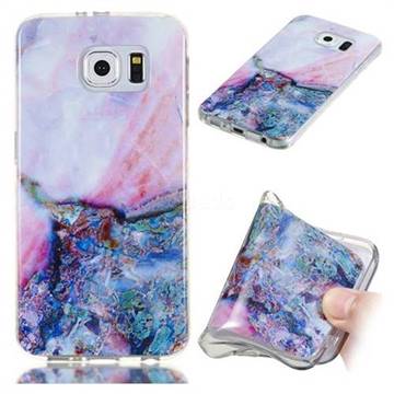 Purple Amber Soft TPU Marble Pattern Phone Case for Samsung Galaxy S6 Edge G925
