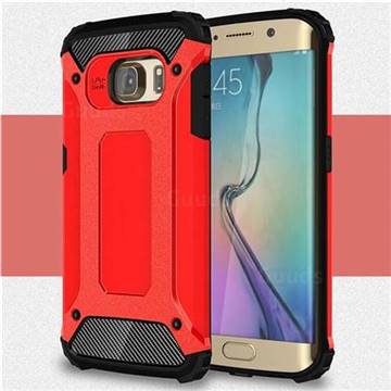 King Kong Armor Premium Shockproof Dual Layer Rugged Hard Cover for Samsung Galaxy S6 Edge G925 - Big Red