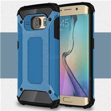 King Kong Armor Premium Shockproof Dual Layer Rugged Hard Cover for Samsung Galaxy S6 Edge G925 - Sky Blue