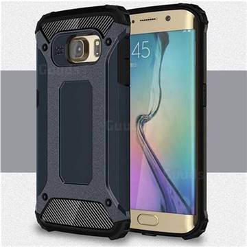 King Kong Armor Premium Shockproof Dual Layer Rugged Hard Cover for Samsung Galaxy S6 Edge G925 - Navy