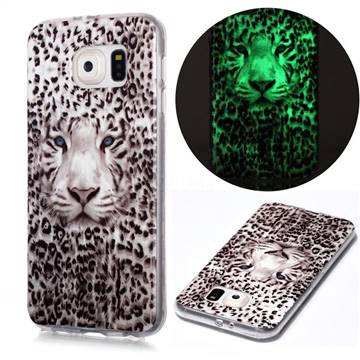 Leopard Tiger Noctilucent Soft TPU Back Cover for Samsung Galaxy S6 Edge G925