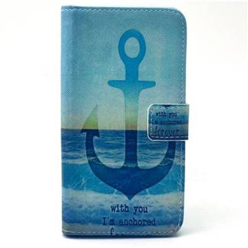 Sea Anchor Leather Wallet Case for Galaxy S6 Edge G925