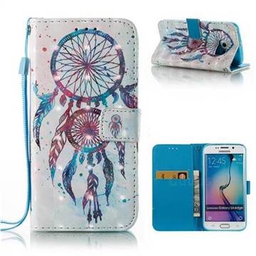 ColorDrops Wind Chimes 3D Painted Leather Wallet Case for Samsung Galaxy S6 Edge G925