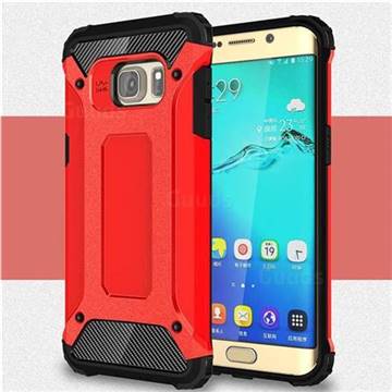 King Kong Armor Premium Shockproof Dual Layer Rugged Hard Cover for Samsung Galaxy S6 Edge Plus Edge+ G928 - Big Red