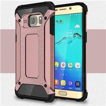 King Kong Armor Premium Shockproof Dual Layer Rugged Hard Cover for Samsung Galaxy S6 Edge Plus Edge+ G928 - Rose Gold