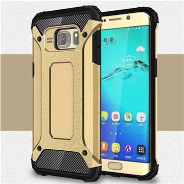 King Kong Armor Premium Shockproof Dual Layer Rugged Hard Cover for Samsung Galaxy S6 Edge Plus Edge+ G928 - Champagne Gold