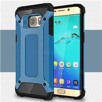 King Kong Armor Premium Shockproof Dual Layer Rugged Hard Cover for Samsung Galaxy S6 Edge Plus Edge+ G928 - Sky Blue