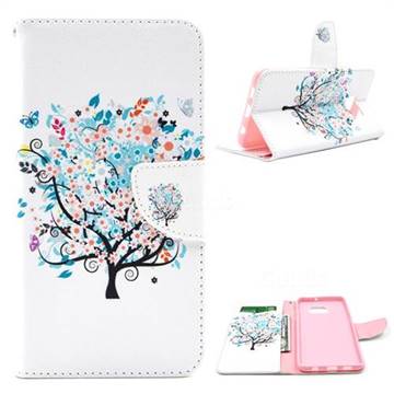 Colorful Tree Leather Wallet Case for Samsung Galaxy S6 Edge Plus G928 G928P G928A
