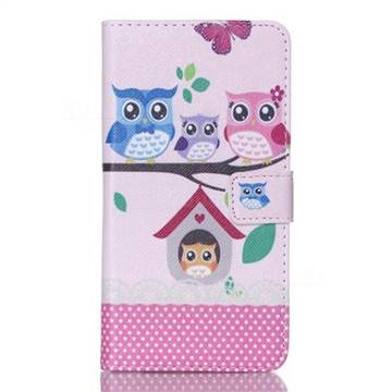 Family Owls Leather Wallet Case for Samsung Galaxy S6 Edge Plus G928 G928P G928A