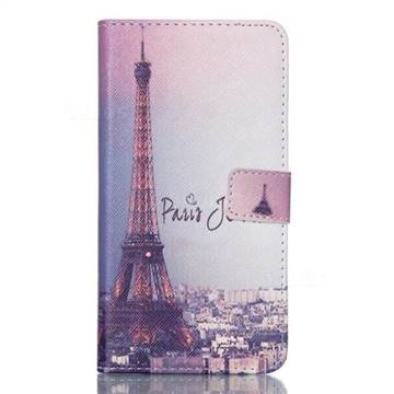 Fog Eiffel Tower Leather Wallet Case for Samsung Galaxy S6 Edge Plus G928 G928P G928A