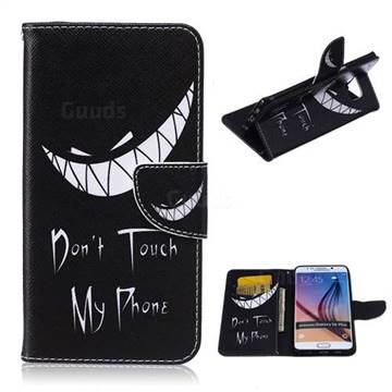 Crooked Grin Leather Wallet Case for Samsung Galaxy S6 Edge Plus G928 G928P G928A