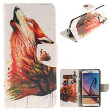 Color Wolf PU Leather Wallet Case for Samsung Galaxy S6 Edge Plus Edge+ G928