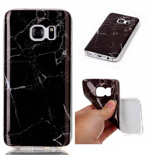Black Soft TPU Marble Pattern Case for Samsung Galaxy S7