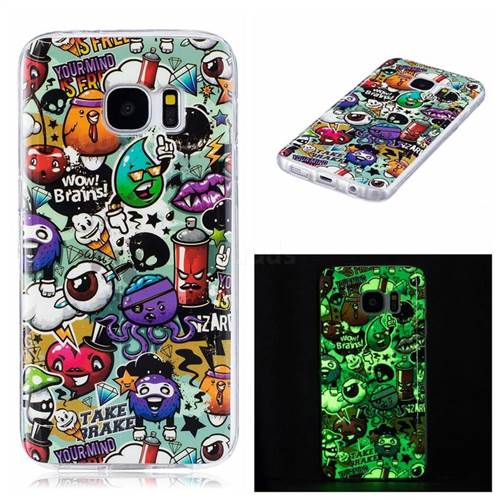Trash Noctilucent Soft TPU Back Cover for Samsung Galaxy S7