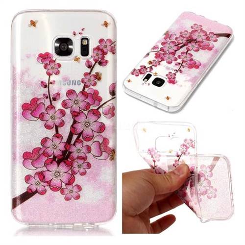 Branches Plum Blossom Super Clear Soft TPU Back Cover for Samsung Galaxy S7 G930