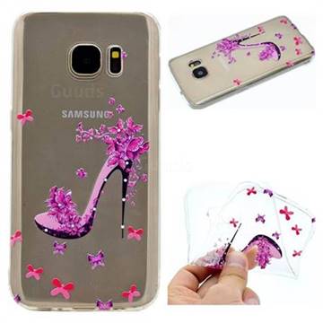 Petal High Heels Super Clear Soft TPU Back Cover for Samsung Galaxy S7 G930