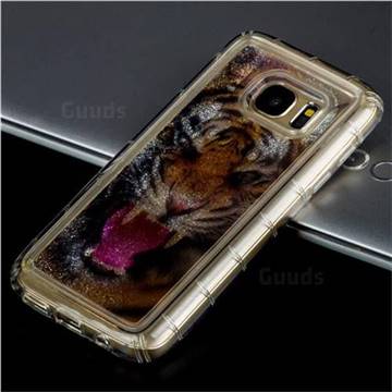 Tiger Glassy Glitter Quicksand Dynamic Liquid Soft Phone Case for Samsung Galaxy S7 G930
