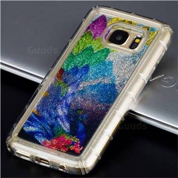 Phoenix Glassy Glitter Quicksand Dynamic Liquid Soft Phone Case for Samsung Galaxy S7 G930