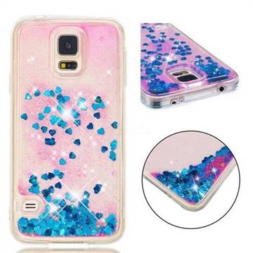 Dynamic Liquid Glitter Quicksand Sequins TPU Phone Case for Samsung Galaxy S7 G930 - Blue