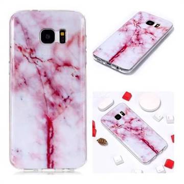 Red Grain Soft TPU Marble Pattern Phone Case for Samsung Galaxy S7 G930