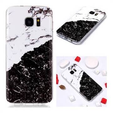 Black and White Soft TPU Marble Pattern Phone Case for Samsung Galaxy S7 G930