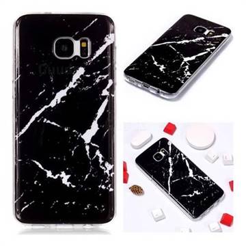Black Rough white Soft TPU Marble Pattern Phone Case for Samsung Galaxy S7 G930