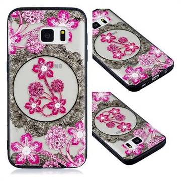 Daffodil Lace Diamond Flower Soft TPU Back Cover for Samsung Galaxy S7 G930