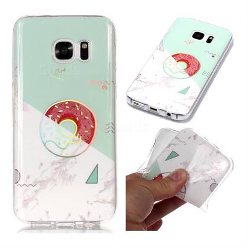 Donuts Marble Pattern Bright Color Laser Soft TPU Case for Samsung Galaxy S7 G930