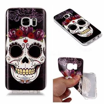 Flowers Skull Matte Soft TPU Back Cover for Samsung Galaxy S7 G930