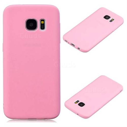 Candy Soft Silicone Protective Phone Case for Samsung Galaxy S7 G930 - Dark Pink
