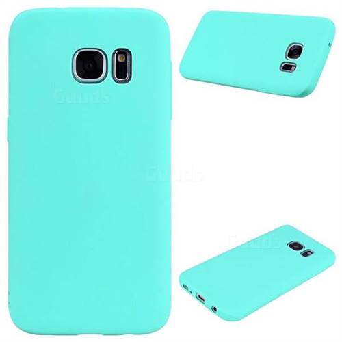 Candy Soft Silicone Protective Phone Case for Samsung Galaxy S7 G930 - Light Blue