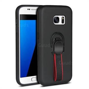 Raytheon Multi-function Ribbon Stand Back Cover for Samsung Galaxy S7 G930 - Black
