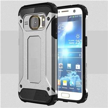 King Kong Armor Premium Shockproof Dual Layer Rugged Hard Cover for Samsung Galaxy S7 G930 - Technology Silver