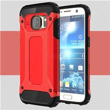 King Kong Armor Premium Shockproof Dual Layer Rugged Hard Cover for Samsung Galaxy S7 G930 - Big Red
