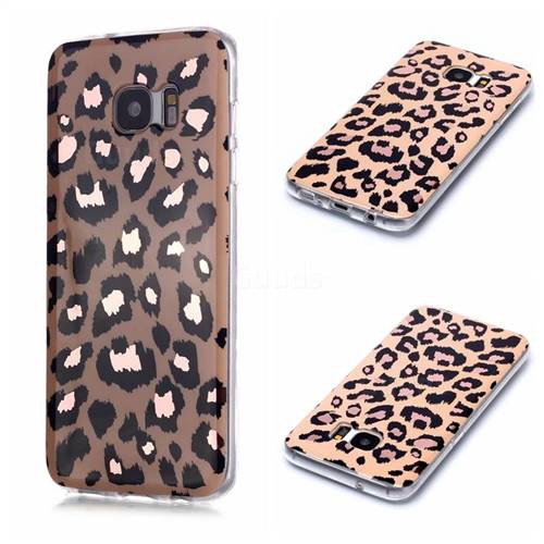 Leopard Galvanized Rose Gold Marble Phone Back Cover for Samsung Galaxy S7 G930