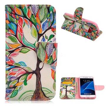 The Tree of Life Leather Wallet Case for Samsung Galaxy S7 G930