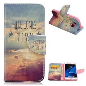 The Sunrise Leather Wallet Case for Samsung Galaxy S7 G930