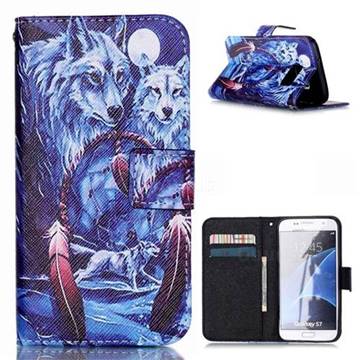 Wolves Totem Leather Flip Cover for Samsung Galaxy S7 G930