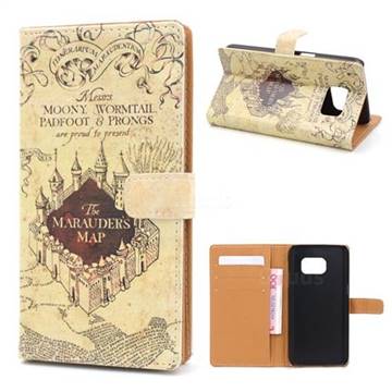 The Marauders Map Leather Wallet Case for Samsung Galaxy S7 G930