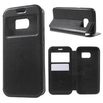 Roar Korea Noble View Leather Flip Cover for Samsung Galaxy S7 G930 - Black