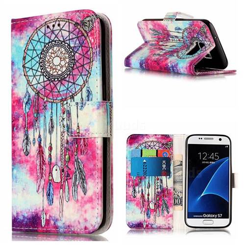 Butterfly Chimes PU Leather Wallet Case for Samsung Galaxy S7 G930
