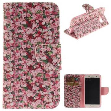 Intensive Floral PU Leather Wallet Case for Samsung Galaxy S7 G930