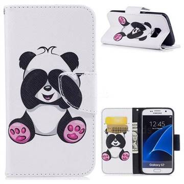 Lovely Panda Leather Wallet Case for Samsung Galaxy S7 G930