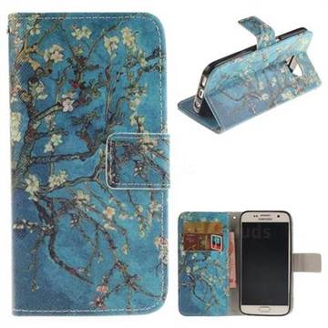 Apricot Tree PU Leather Wallet Case for Samsung Galaxy S7 G930